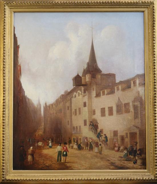 19th century Scottish School The Royal Mile, Edinburgh 23 x 19in.